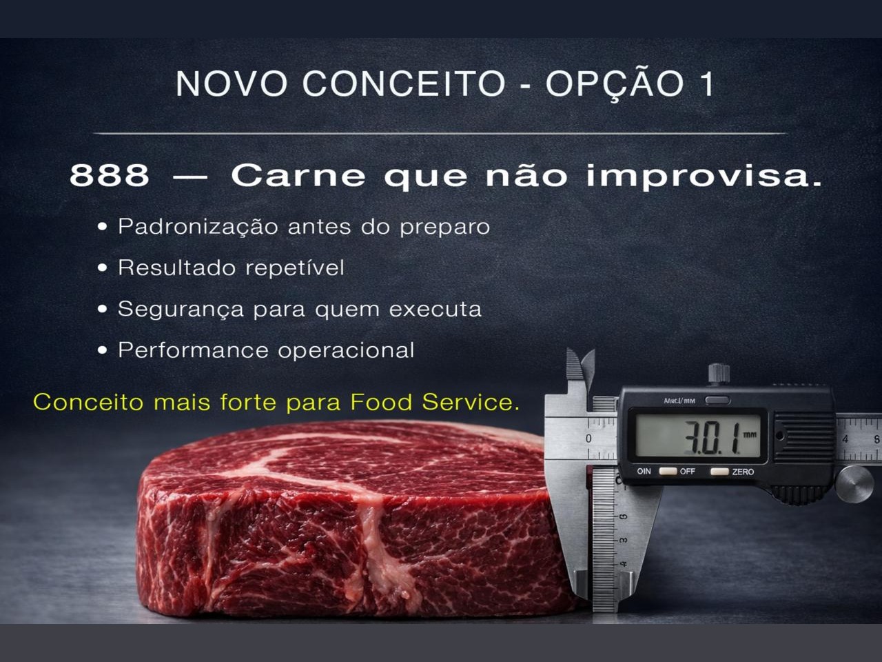 888 food-service brand concept — meat preparation standard
